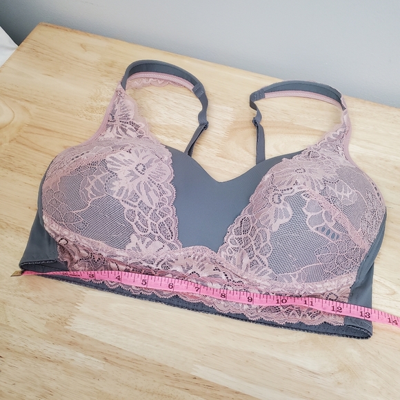 Rhonda Shear Molded Cup Bra with Lace, L - Picture 6 of 7